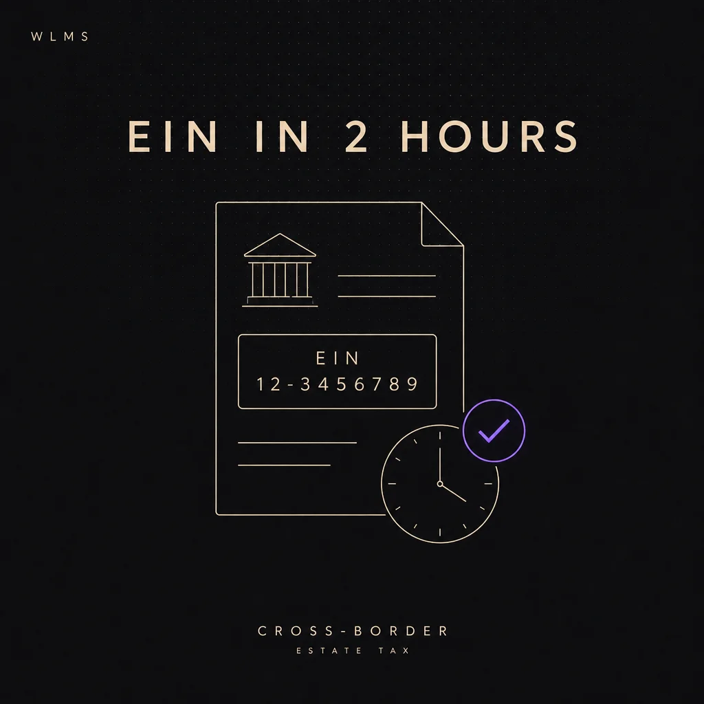 Cover art: Get Your EIN in 2 Hours: Canadian US Real Estate Investing Guide